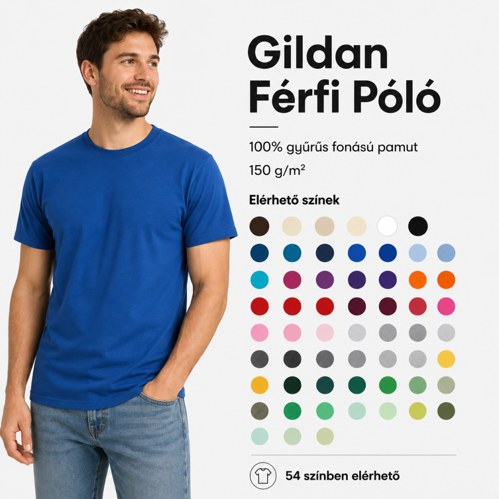 Egyedi Férfi Póló - Gildan