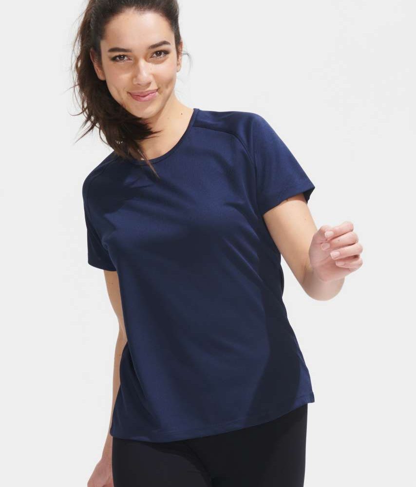 Egyedi technikai póló - SO01159 SOL'S SPORTY WOMEN - RAGLAN SLEEVED T-SHIRT