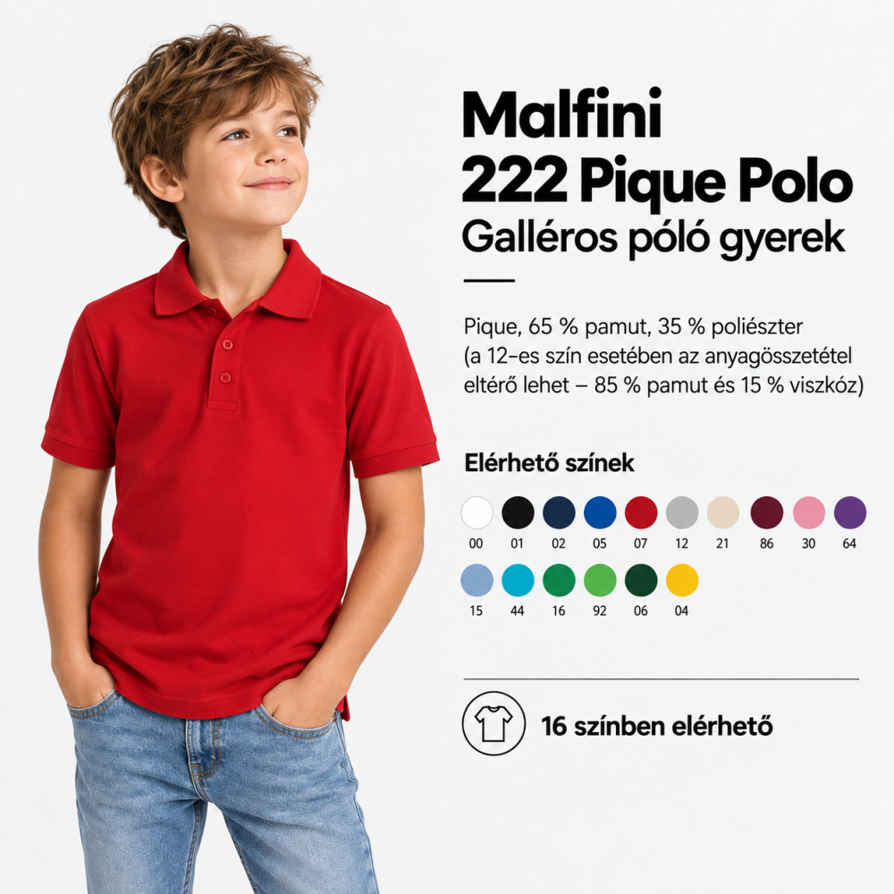 Pique Polo Galléros gyerek póló