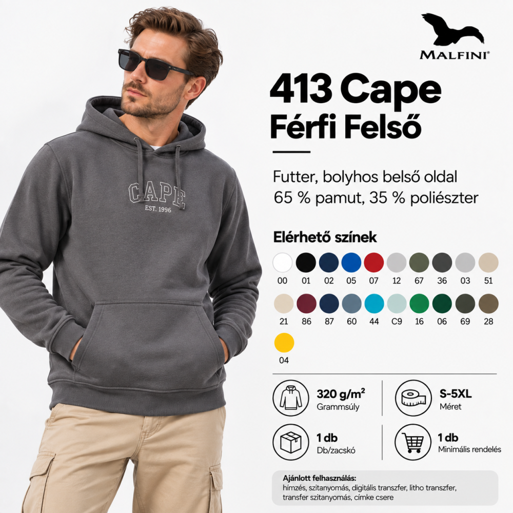 Malfini Cape Férfi Pulcsi