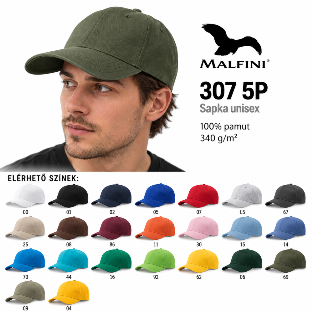 Malfini unisex baseball sapka