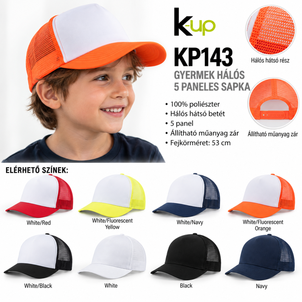 Kup gyerek baseball Sapka KP143