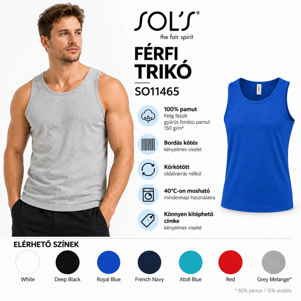 SOL'S JUSTIN - FÉRFI TRIKÓ