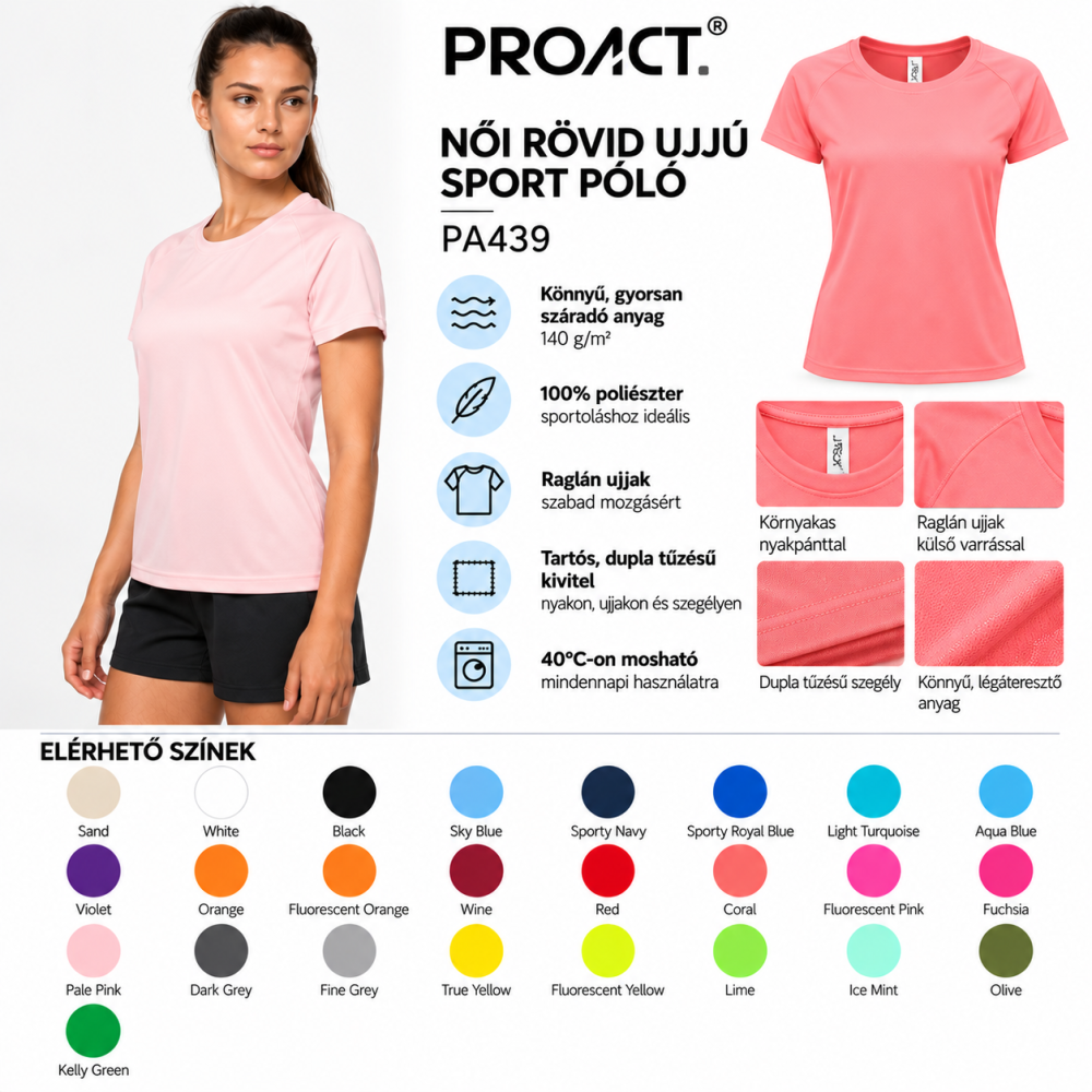 NŐI RÖVID UJJÚ SPORT PÓLÓ