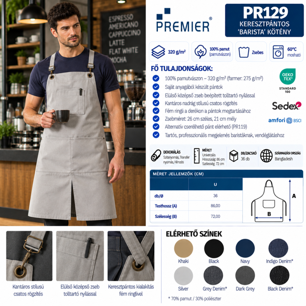 KERESZTPÁNTOS 'BARISTA' KÖTÉNY
