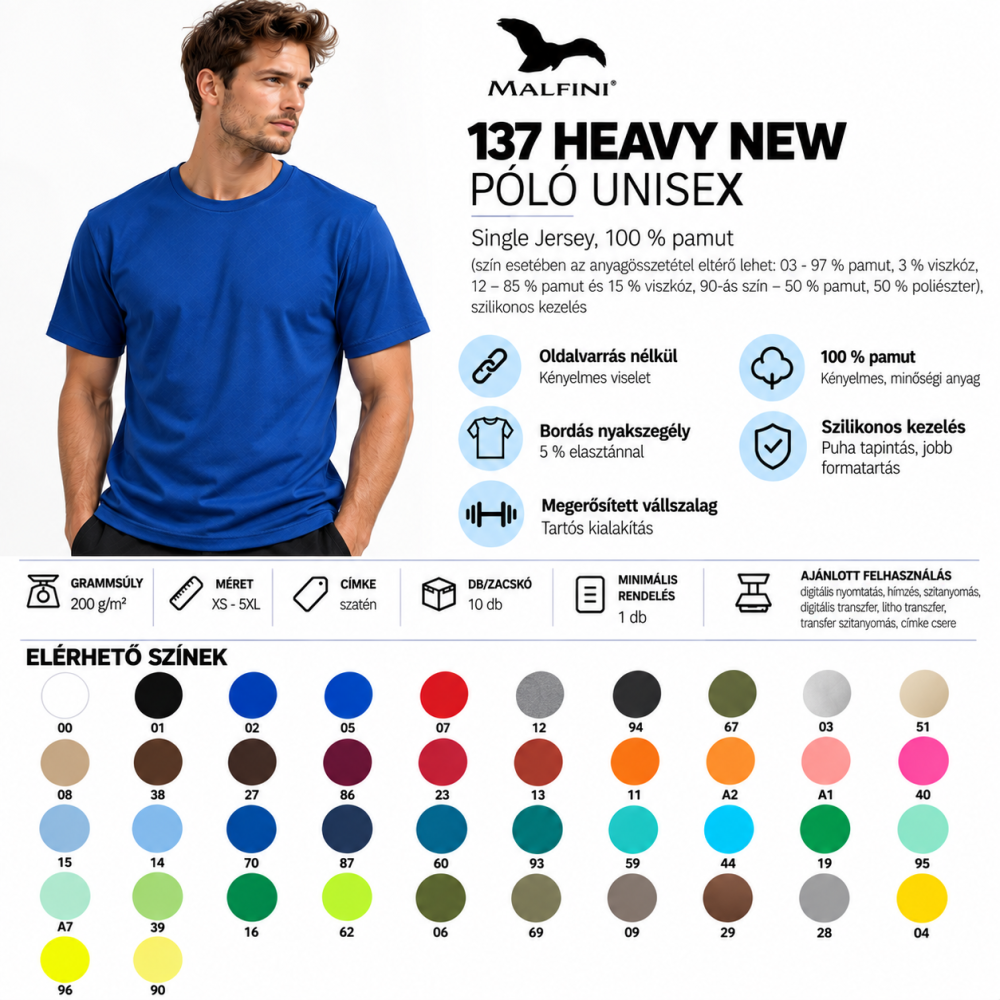 Heavy New137 unisex póló
